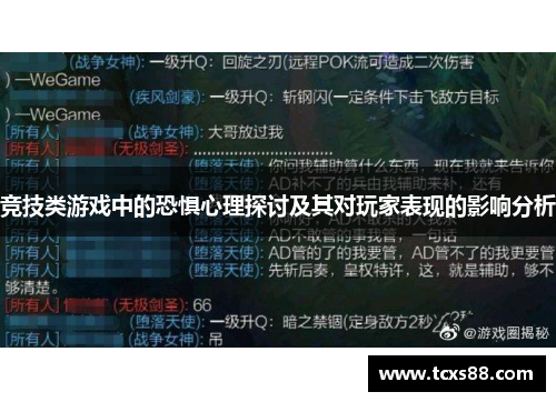 竞技类游戏中的恐惧心理探讨及其对玩家表现的影响分析
